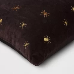 Beaded And Embroidered Spider Cotton Velvet Square Halloween Throw Pillow Gold/Black - Threshold™ 9 Beaded And Embroidered Spider Cotton Velvet Square Halloween Throw Pillow Gold/Black - Threshold™ -Threshold GUEST 2b3b603a 16ed 417e a8bc d6b134d5b717