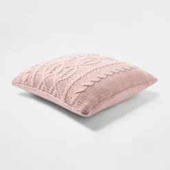 Oversized Cable Knit Chenille Throw Pillow - Threshold