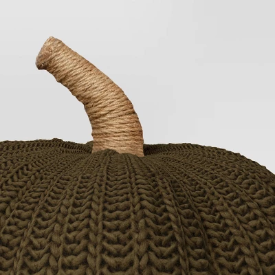 Knit Pumpkin With Jute Stem Novelty Throw Pillow - Threshold™ 5 Knit Pumpkin With Jute Stem Novelty Throw Pillow - Threshold™ - Image 3