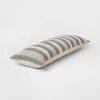 Oversized Oblong Woven Stripe Throw Pillow Gray - Threshold™ 1 Oversized Oblong Woven Stripe Throw Pillow Gray - Threshold™ -Threshold GUEST b997a11e 2e49 48cf af92 9651d928df85