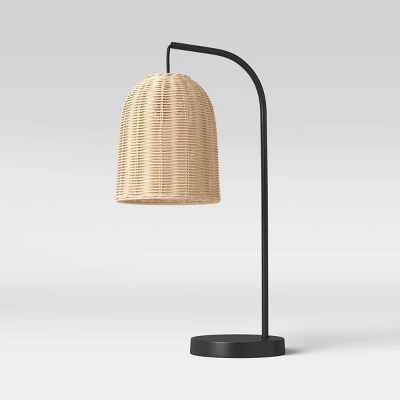 Addison Rattan Table Lamp Brown - Threshold™ 6 Addison Rattan Table Lamp Brown - Threshold™ - Image 4